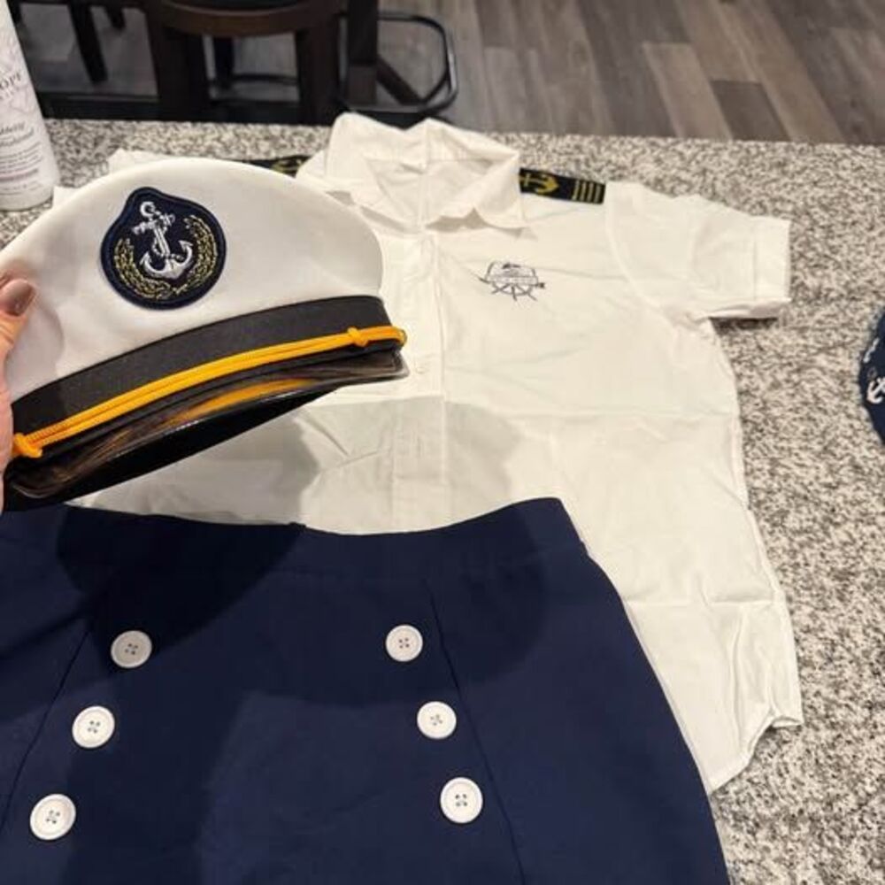 Yacht Captain Couples Halloween Costumes - Men’s M + Women’s L